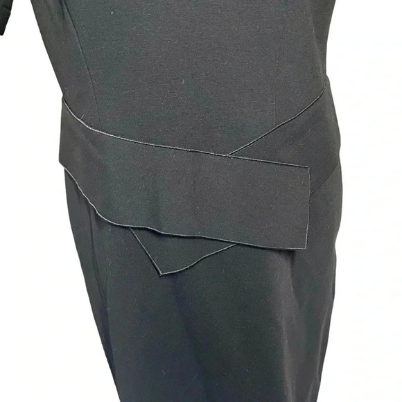 Lafayette 148 New York Asymmetrical Waist Detail Sheath Midi Dress Women Size M - Picture 6 of 8